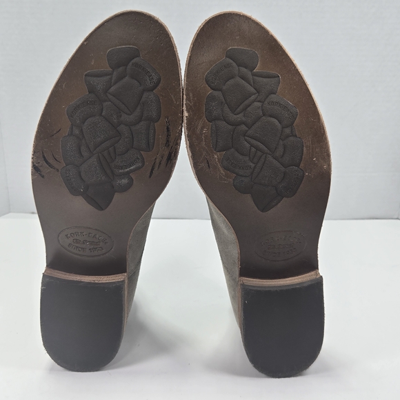 Kork-Ease Ryder Taupe Suede Leather Ankle Bootie Boots w/zippered Heels Size 10M - Picture 9 of 11